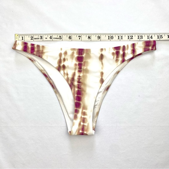 FOREVER 21 Cheeky Bikini Bottoms Cream/Fuchsia/Tan Tie Dye Sizes S,M (NWT) - Picture 4 of 13